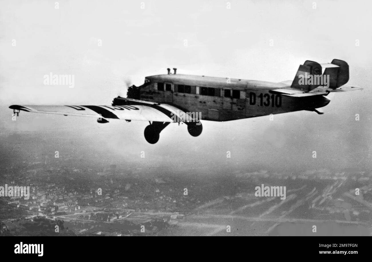 Junkers G 31 (aft) aloft-Lufthansa. Stock Photo