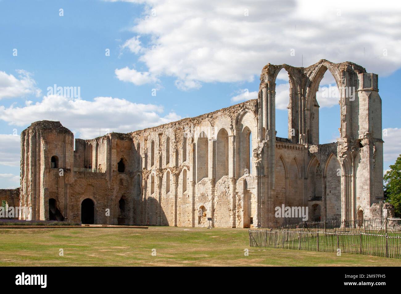 Ruines de la cathédrale Saint-Pierre de Maillezais. Vendée Stock Photo