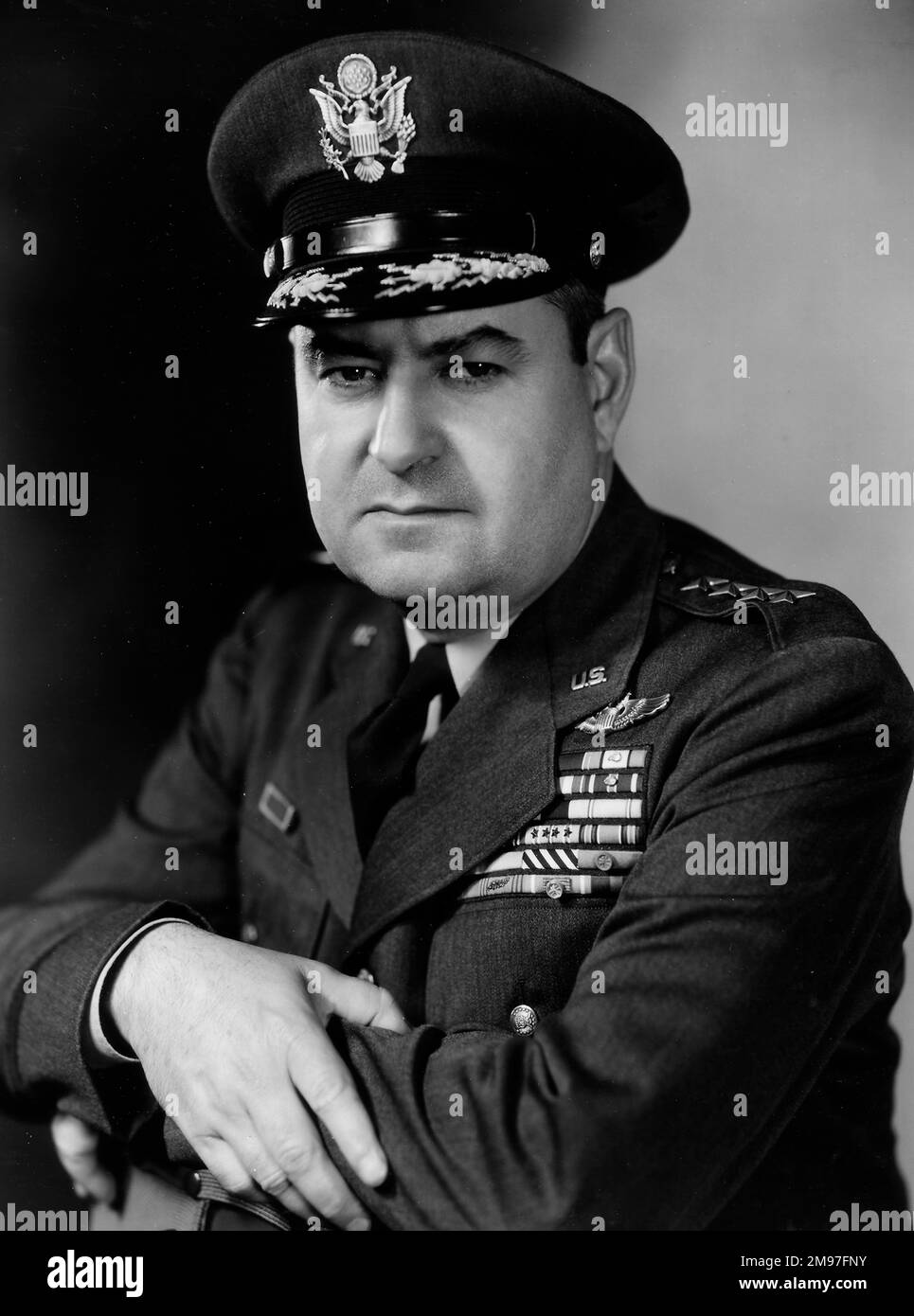 LeMay, Curtis, Pilot and USAAF-USAF General proved himself during WW2, going on to head Strategic Air Command. Stock Photo