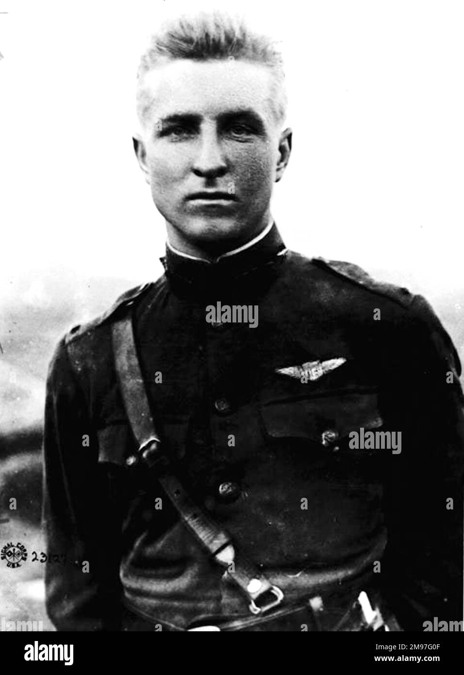Luke, Frank, Pilot and 2nd ranking US air ace in WW1. Stock Photo
