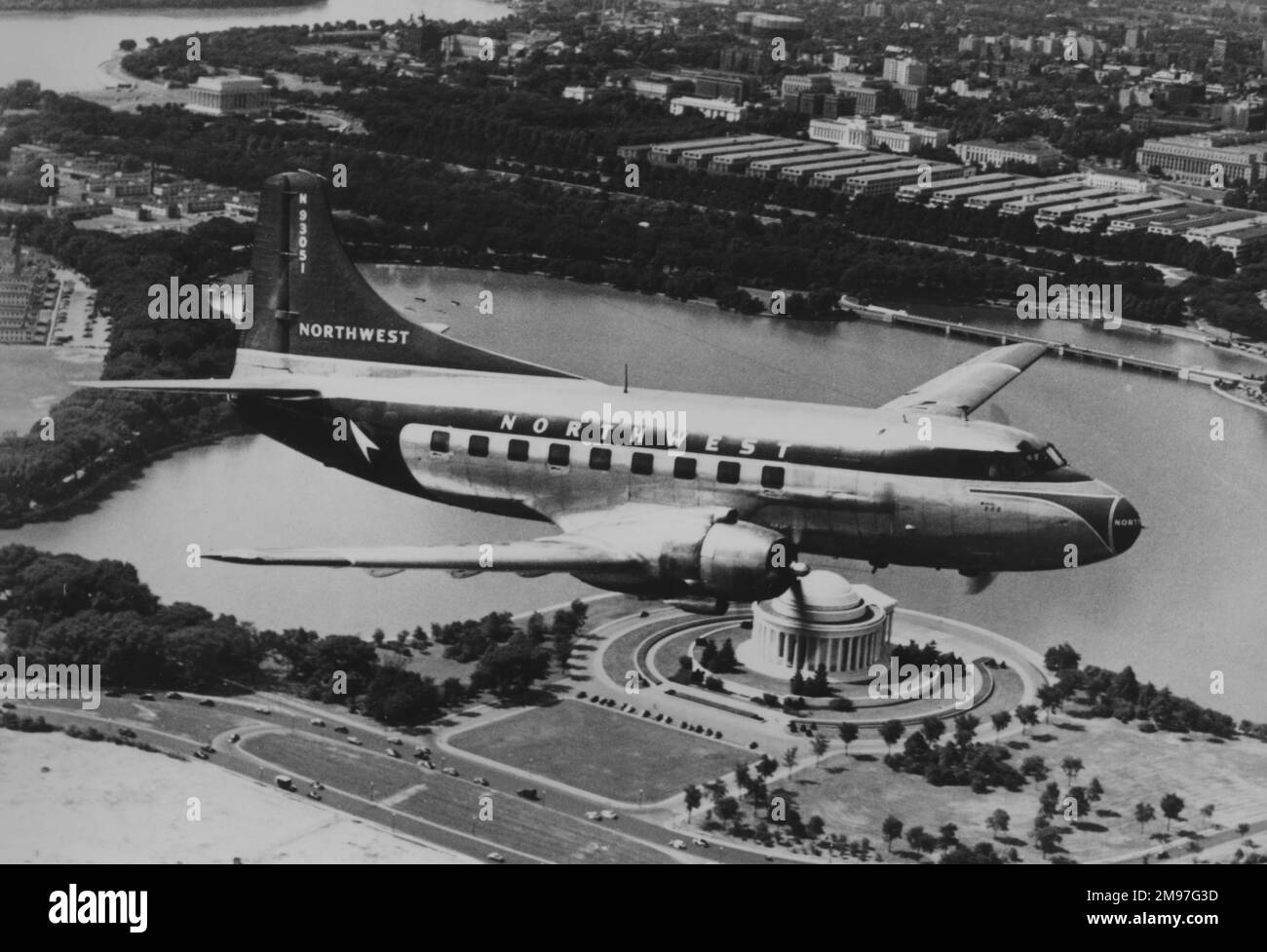 Martin 2-0-2 first flown 22 November 1946. Martin built 47 of these 40 passenger airliners  -a successor to the DC-3. A lethal wing flaw forced a major redesign  as the 4-0-4 of which there were 103. Stock Photo