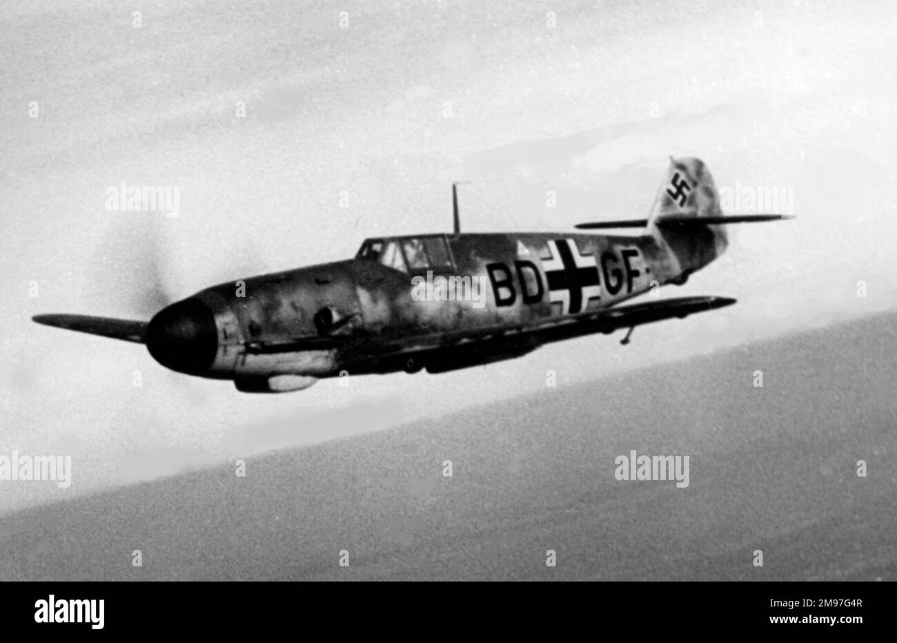 Messerschmitt Bf 109G -this version represented the last of the major development of this fighter. Stock Photo