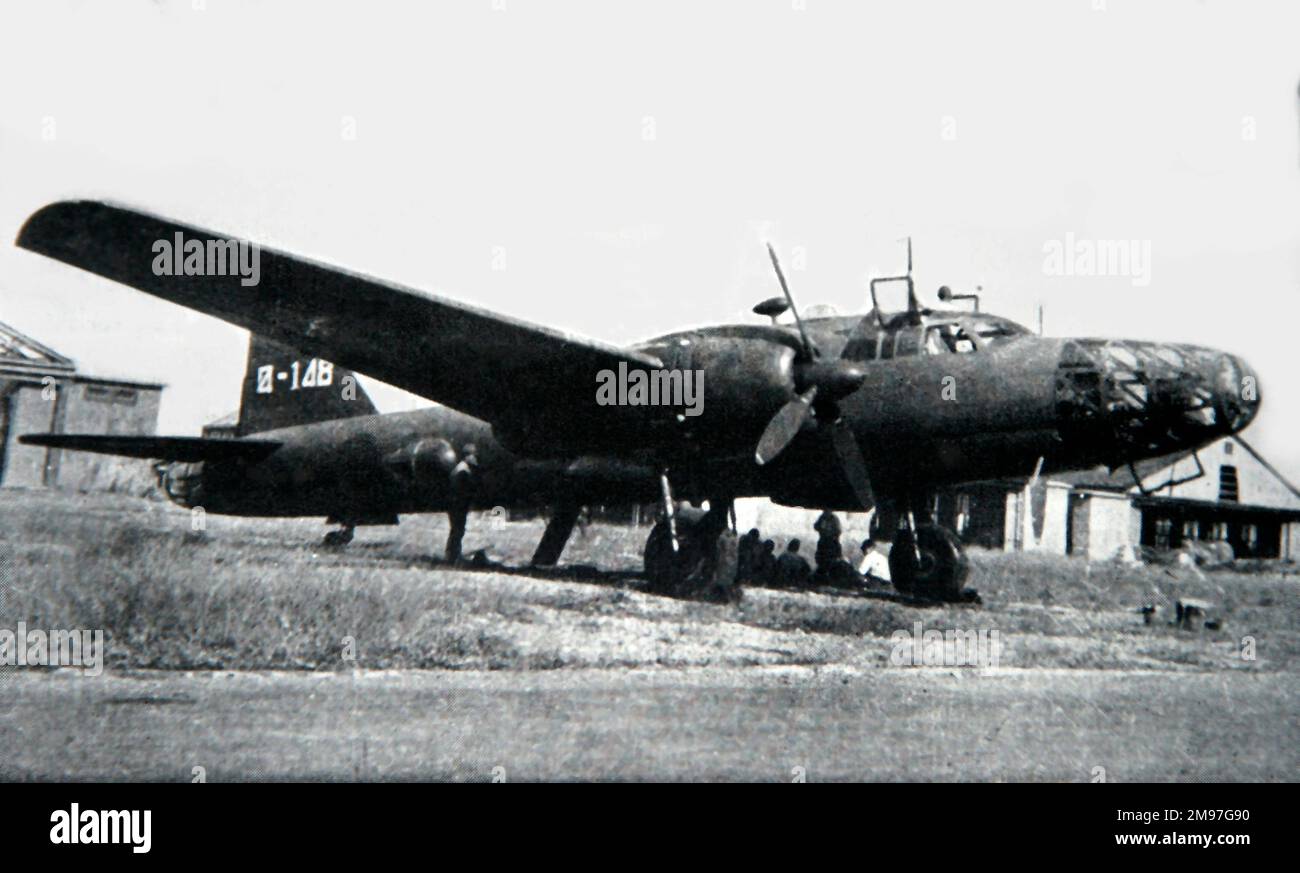 Mitsubishi Ki-67 'Peggy' -this Japanese Army heavy bomber, first flown in December 1942, came too late to have much impact. Stock Photo
