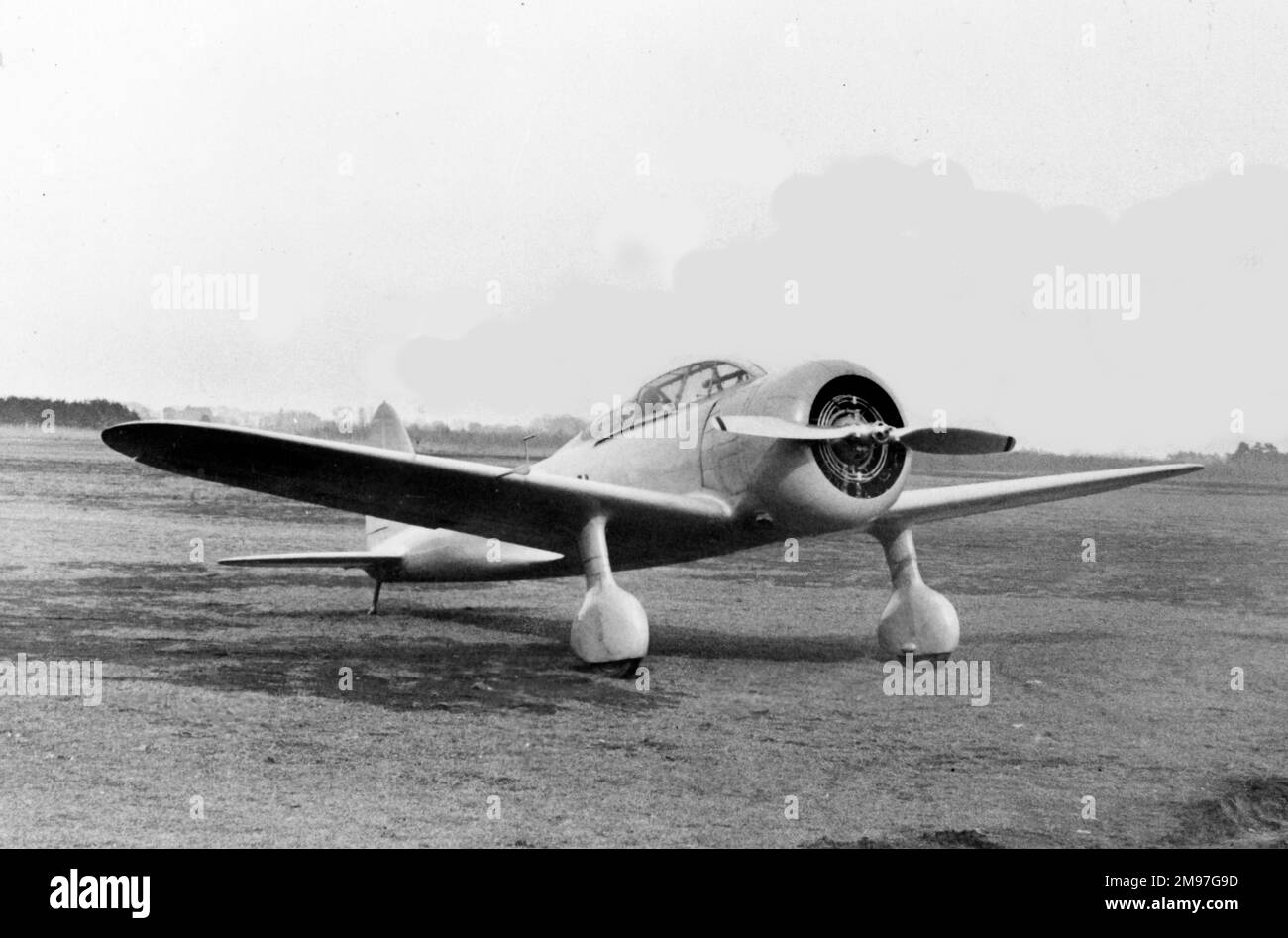 Nakajima Ki-27 'Nate' -shown is the 1936 prototype that was followed by another 3, 387 Some ended their days as Kamikaze suicide aircraft. Stock Photo