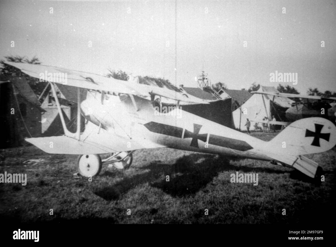 Pfalz D III German fighter biplane of Lt Lenz, Jasta 22, delivered in August 1917 when the unit was based at Vivaise. Stock Photo