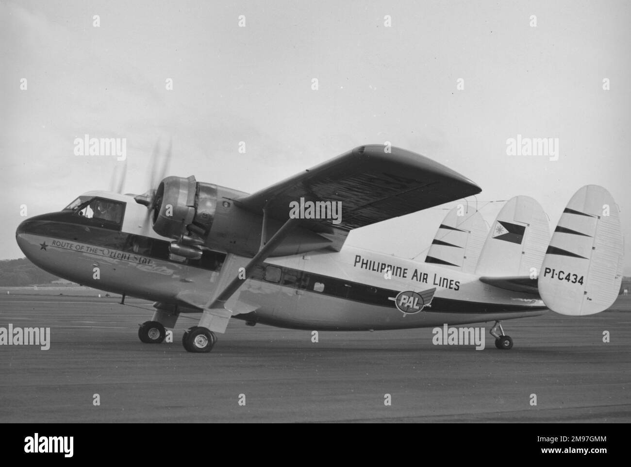 Scottish Aviation Twin Pioneer Srs 2 -Philippine Air Lines. Stock Photo