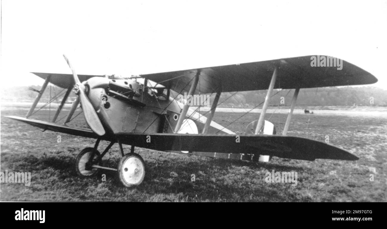 Sopwith 5F1 Dolphin single seat fighter, first flown in mid-1917. It was later used for air support, in particular trench and ground strafing. Seen here is the fourth prototype Dolphin, the first to incorporate the Dolphin's definitive shape. Stock Photo