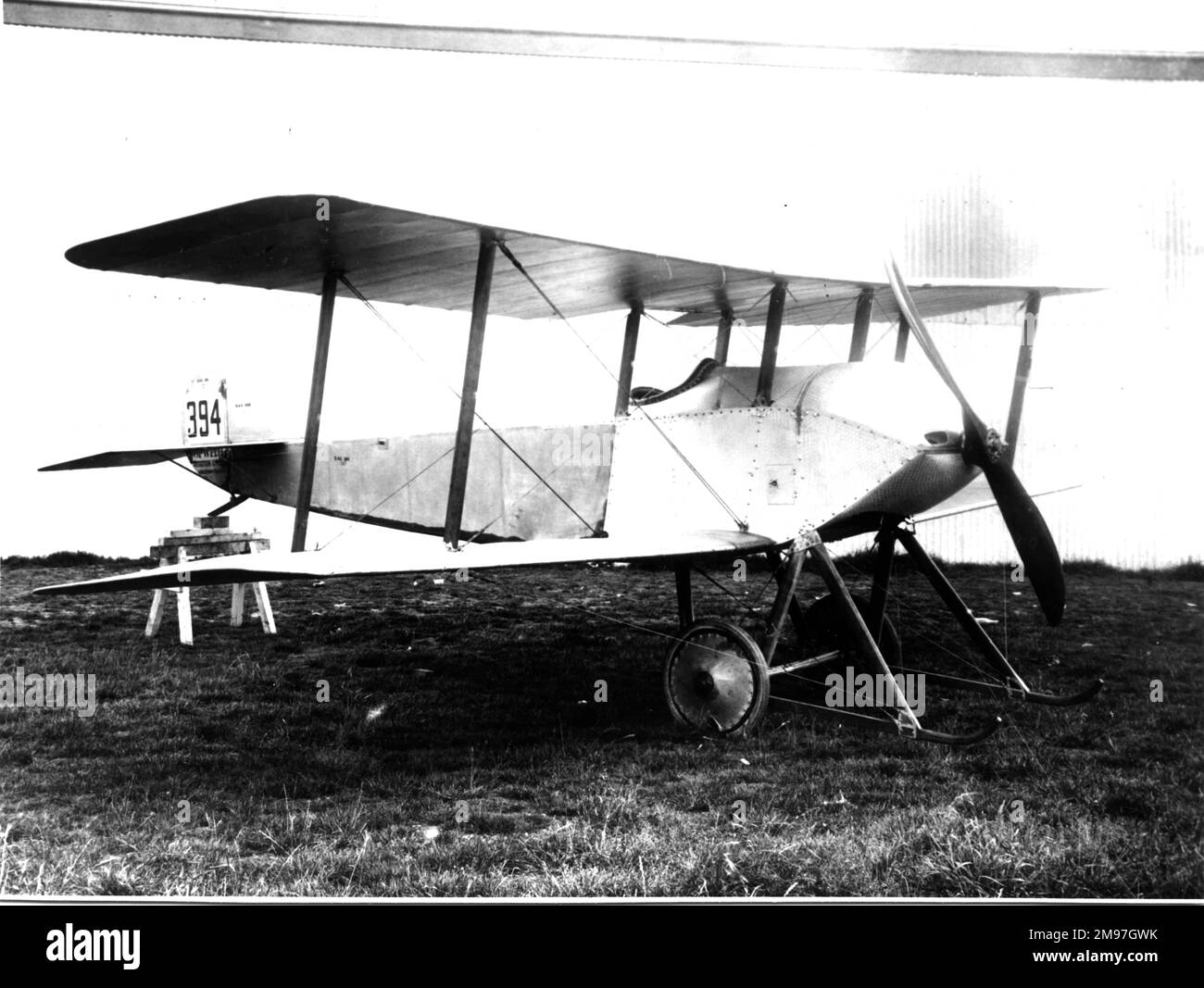 Sopwith Tabloid single seater bomber, the best of RNAS front-line equipment at the start of the war. Seen here is serial no. 394. Stock Photo