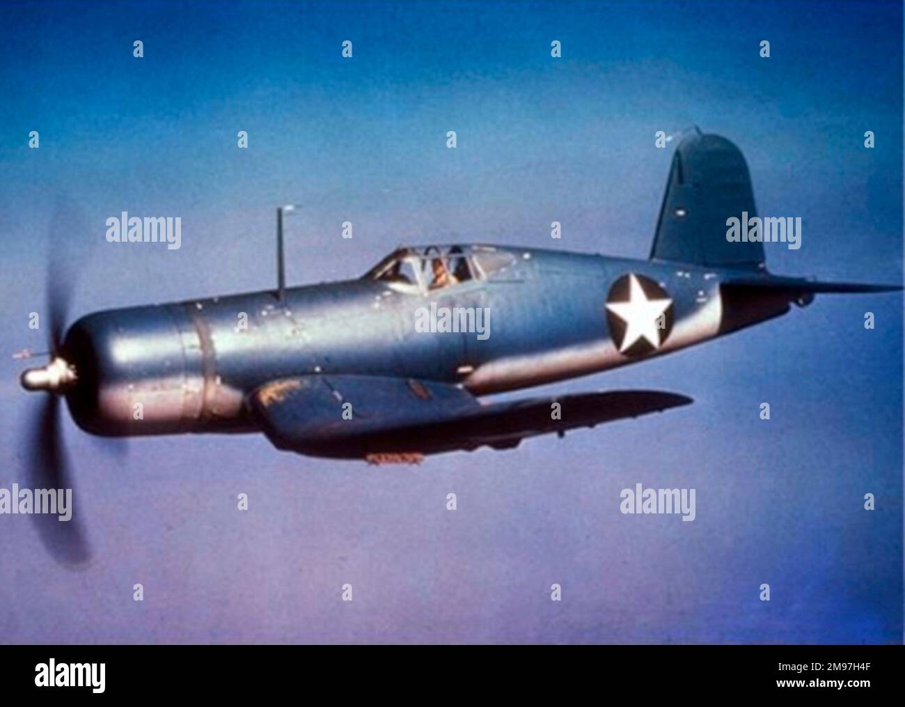 Vought F4U-1 Corsair -when first flown in May 1940, this fighter was not just the US Navy's fastest, it had few speedier rivals worldwide. Stock Photo