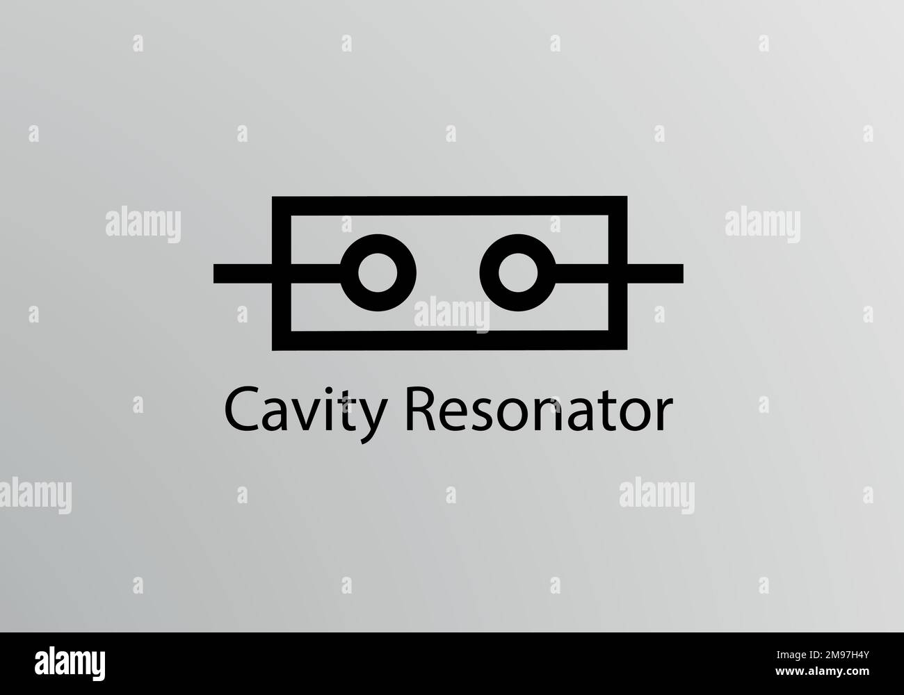 Cavity Resonator Engineering Symbol, Vector symbol design. Engineering Symbols. Stock Vector