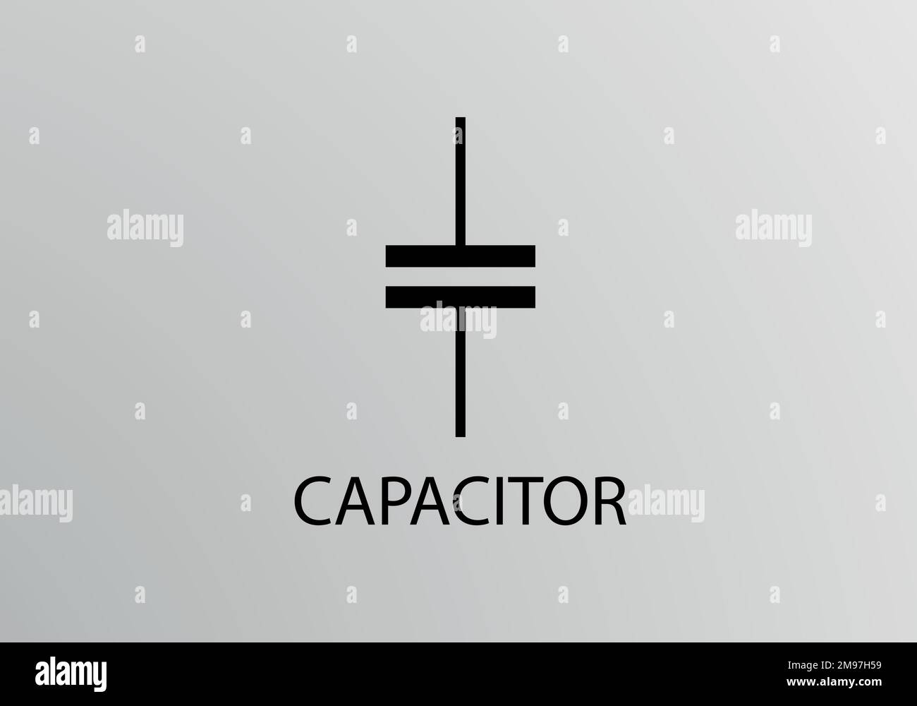 Capacitor Symbol, Vector symbol design. Engineering Symbols Stock