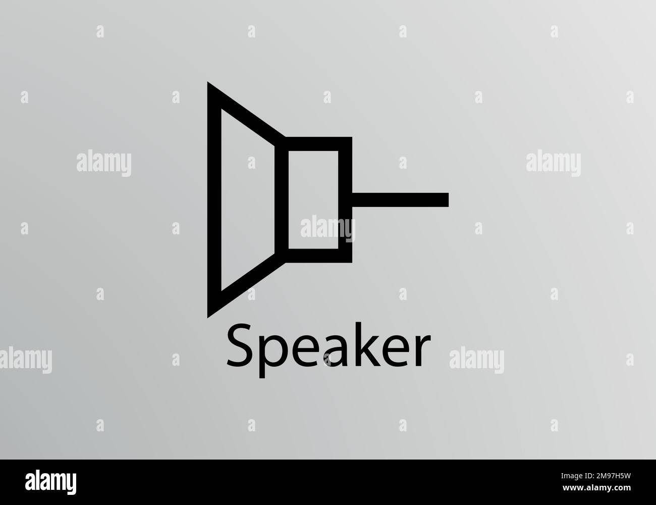 Speaker Symbol, Vector symbol design. Engineering Symbols Stock Vector
