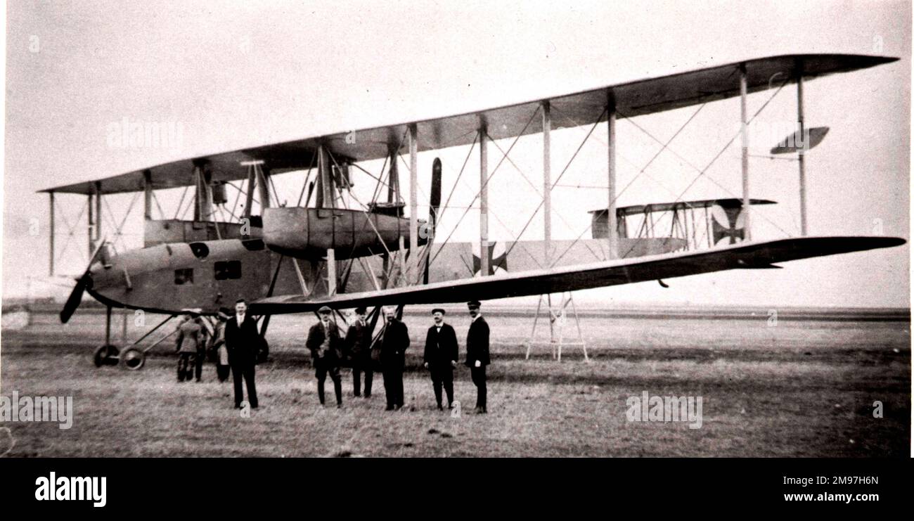 Zeppelin-Staaken VGO R III, serial no. 10/15, giant German biplane, the only one built.  It went into operational use near Riga in Latvia, making its first operational sortie on 13 August 1916.  Because of its size, its speed was relatively slow, at a maximum of 75 mph. Stock Photo