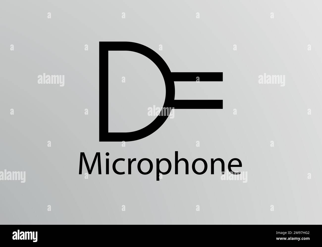 Microphone Symbol, Vector symbol design. Engineering Symbols Stock