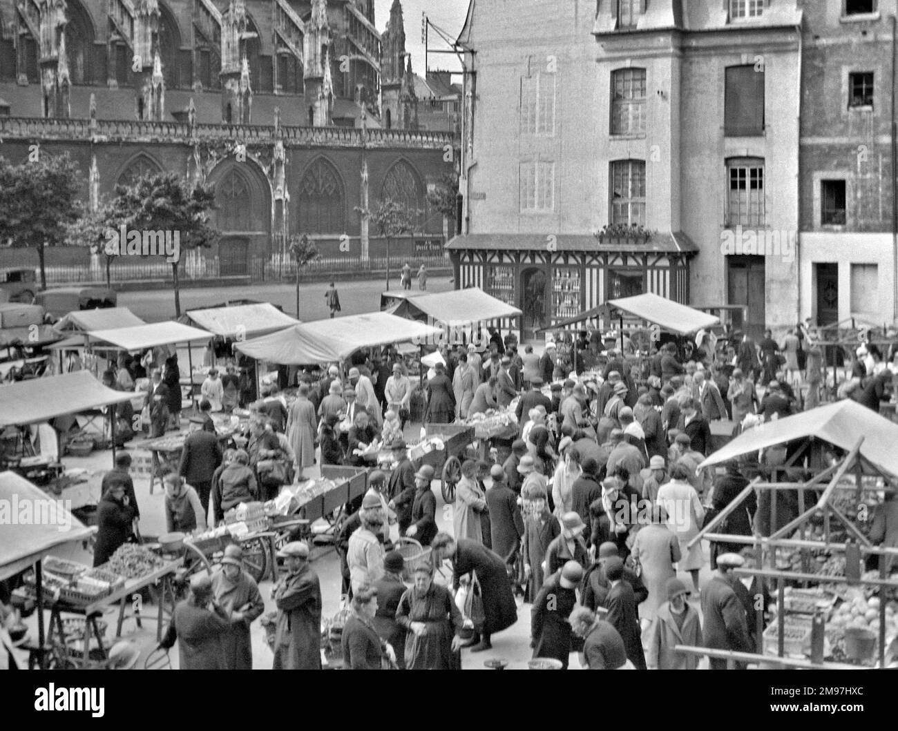Street market in a town square Stock Photo Alamy