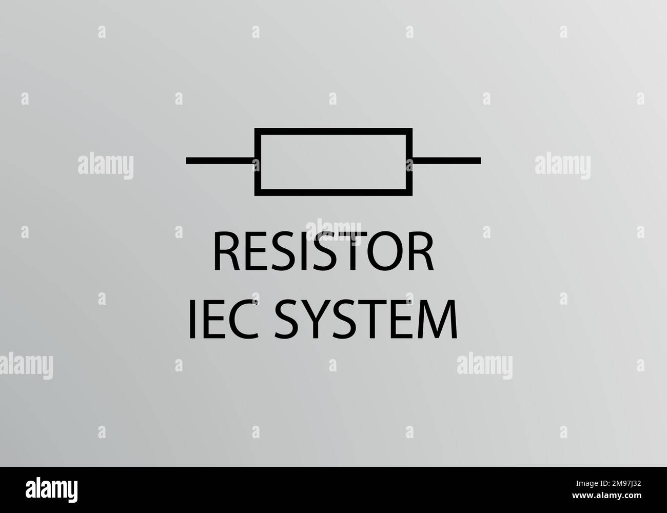 Resistor IEC System Symbol, Vector symbol design. Engineering Symbols. Stock Vector