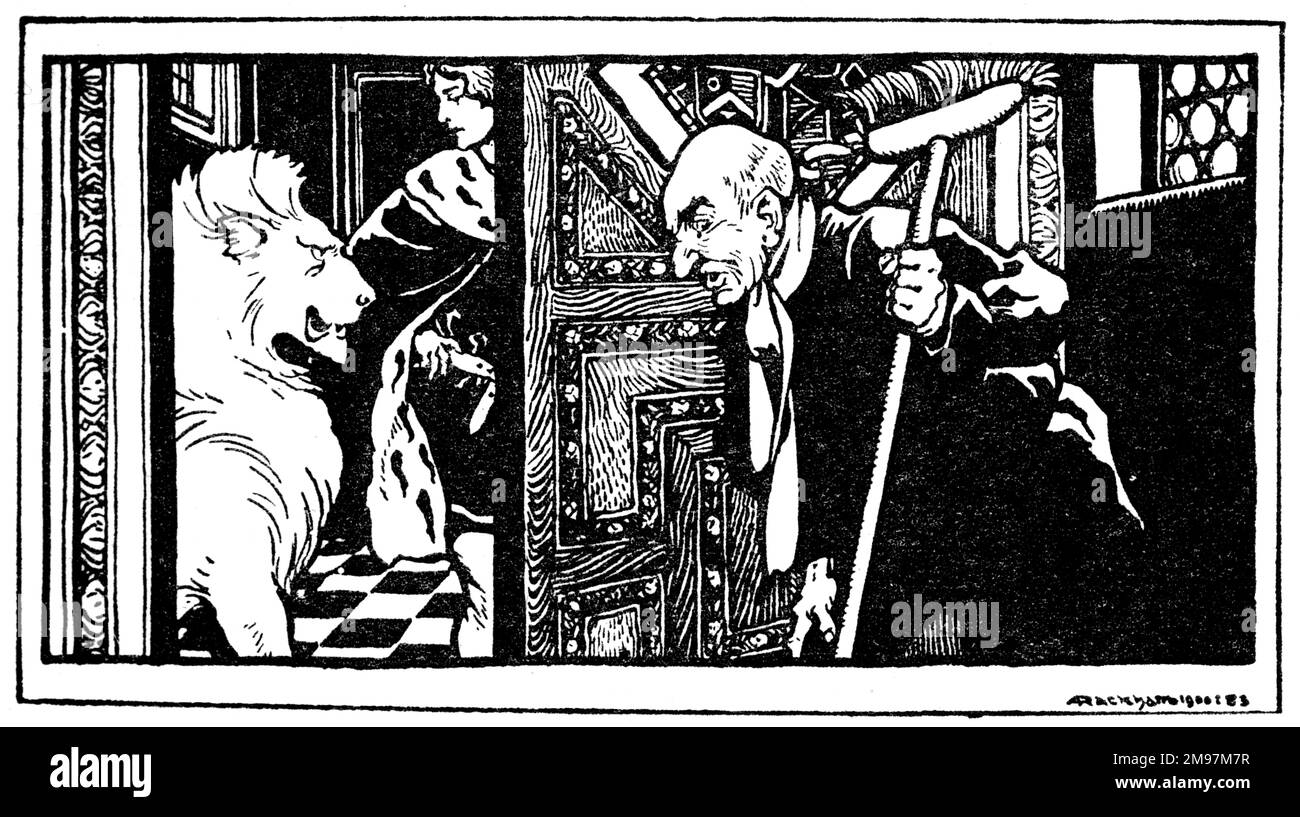 12 Huntsman Illustration, The Twelve Huntsmen -- There was a Servant who favoured ...