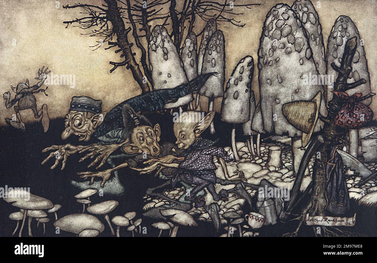 Illustration, Peter Pan in Kensington Gardens, by Arthur Rackham -- A ...
