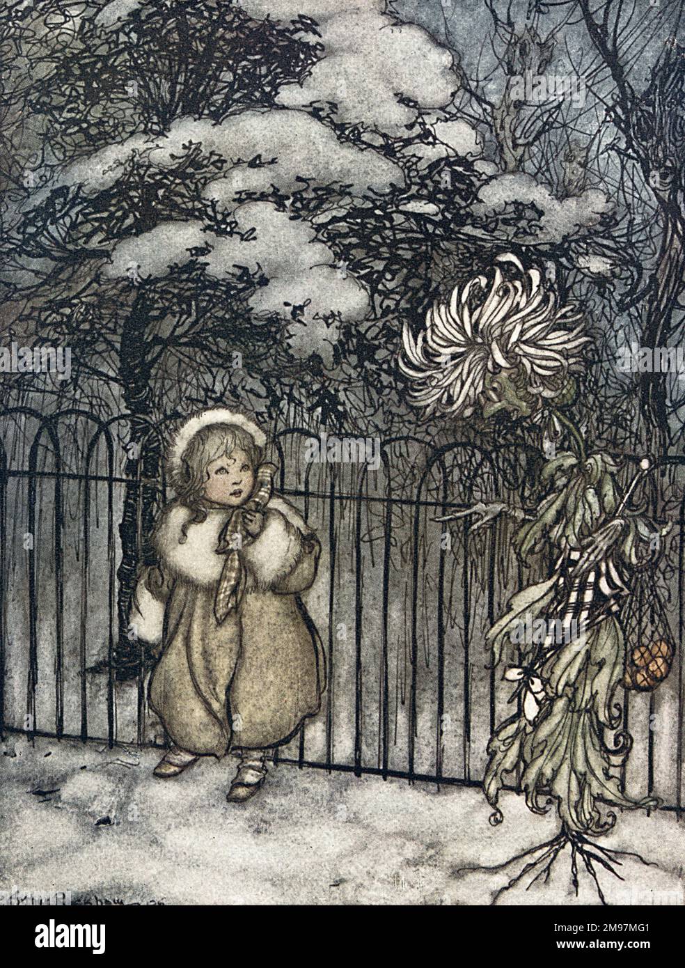 Illustration, Peter Pan in Kensington Gardens, by Arthur Rackham -- A ...