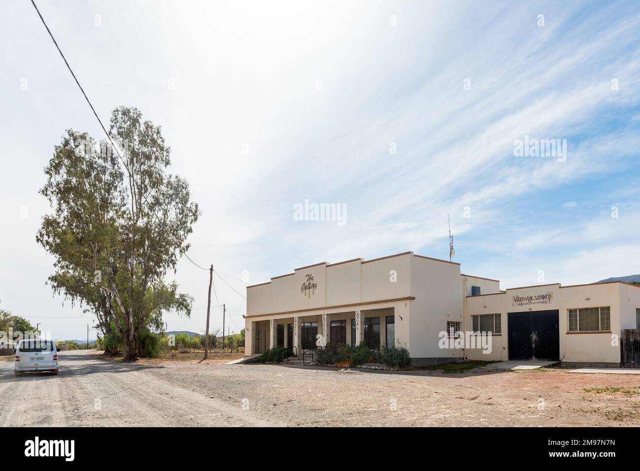 Van Wyksdorp, South Africa Sep 24, 2022 A street scene, with The