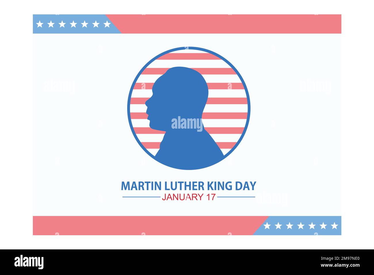 Illustration vector graphic of Martin Luther King Day, flat vector modern illustration Stock Vector