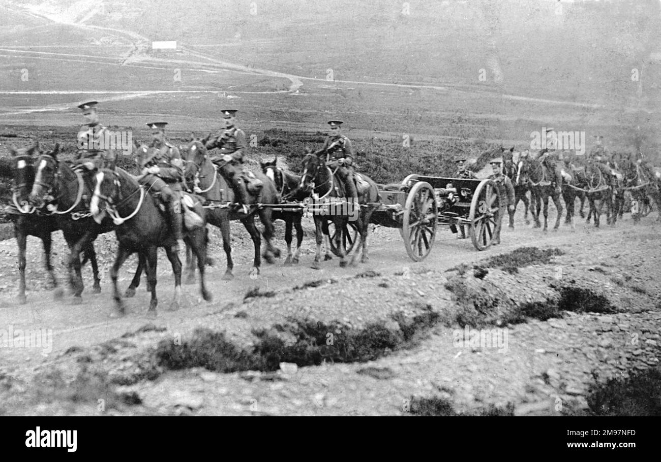 Artillery unit around or during WW1 period Stock Photo