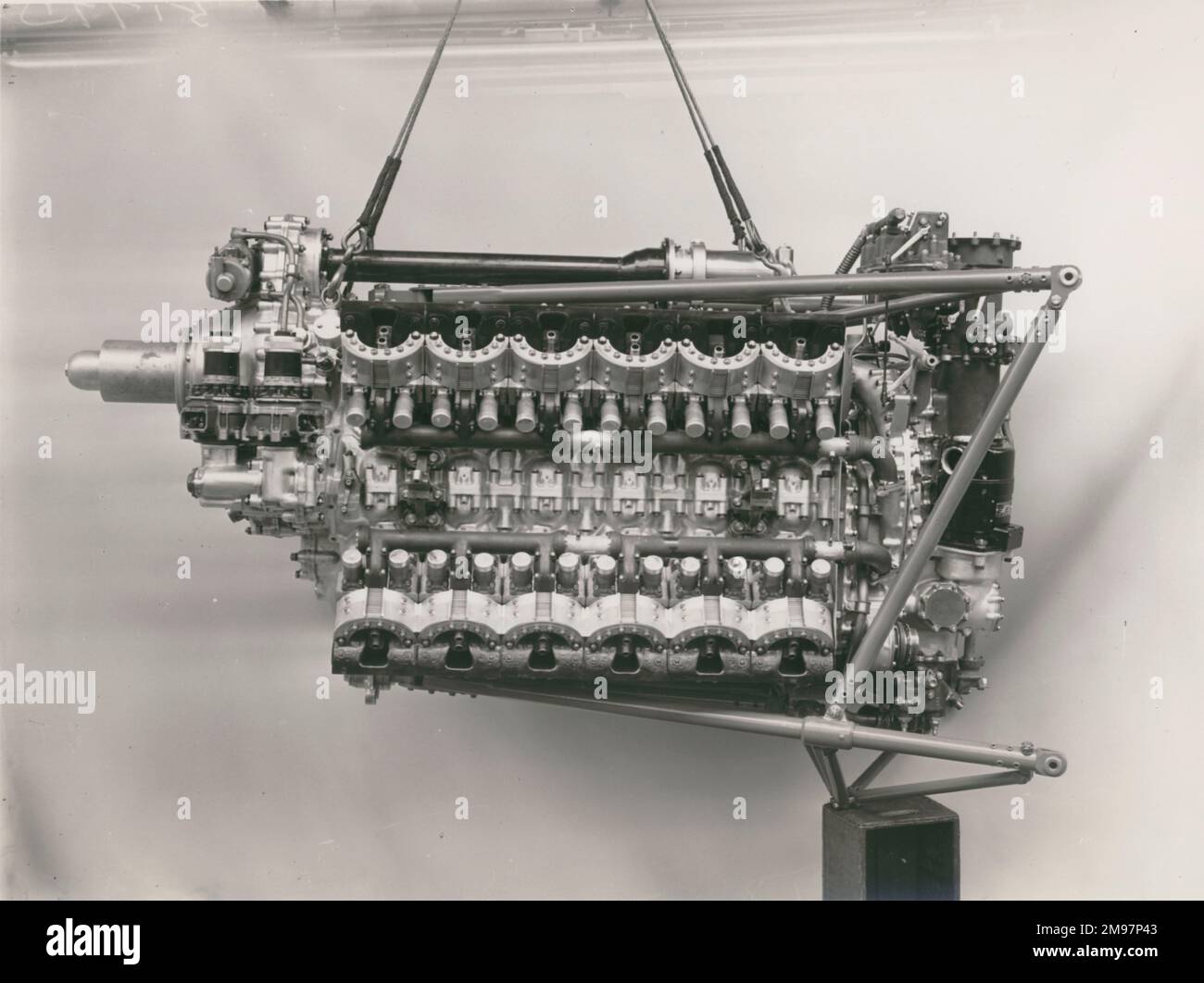 Rolls-Royce Exe 24-cylinder, air-cooled, X-block, sleeve-valve engine. Stock Photo