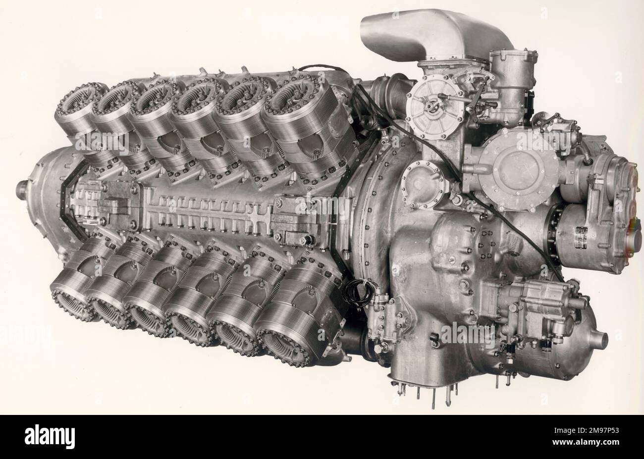 Rolls-Royce Pennine 24-cylinder, air-cooled, X-block, sleeve-valve engine  Stock Photo - Alamy
