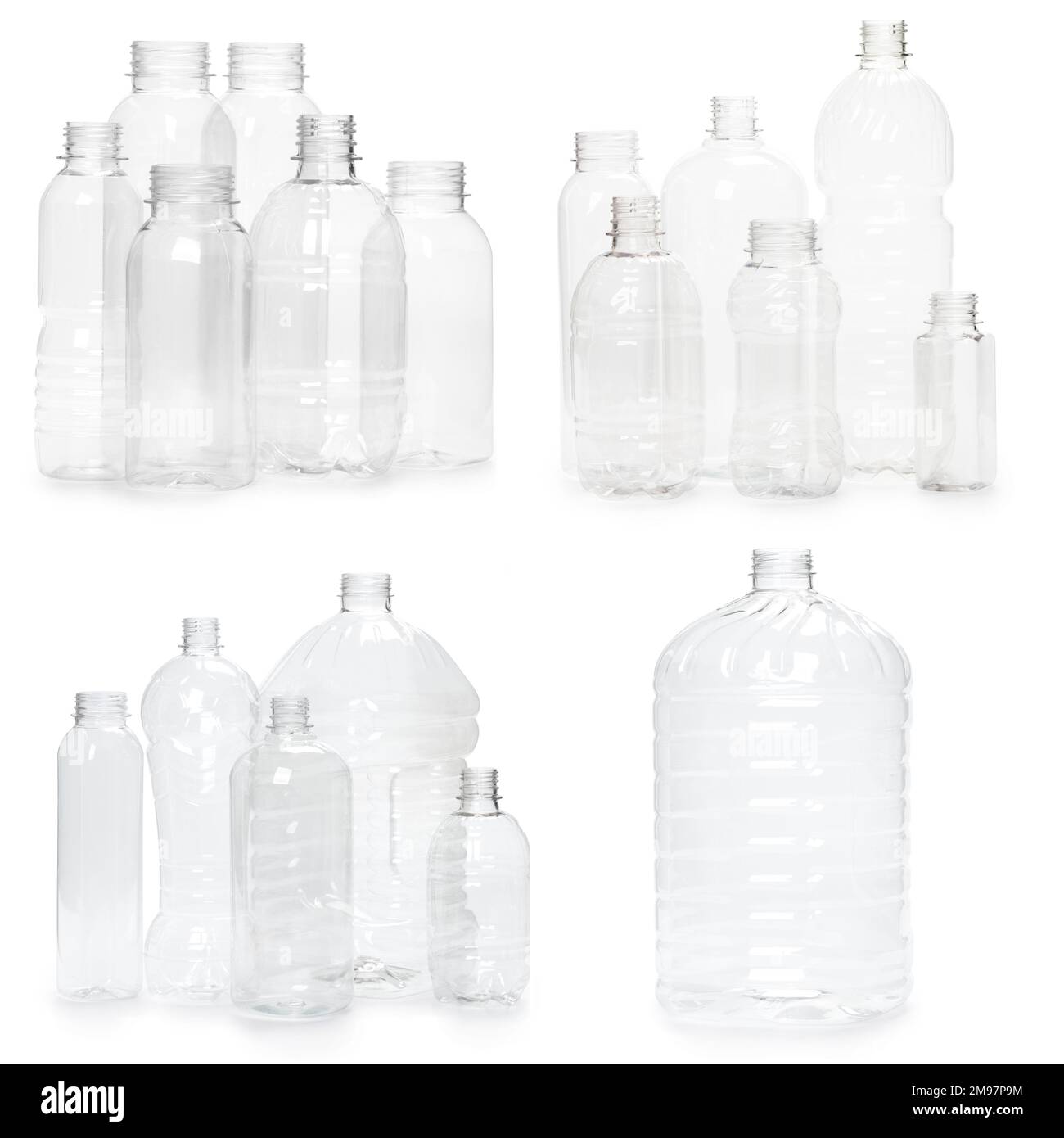 selection of quality photo collage of many different empty plastic ...
