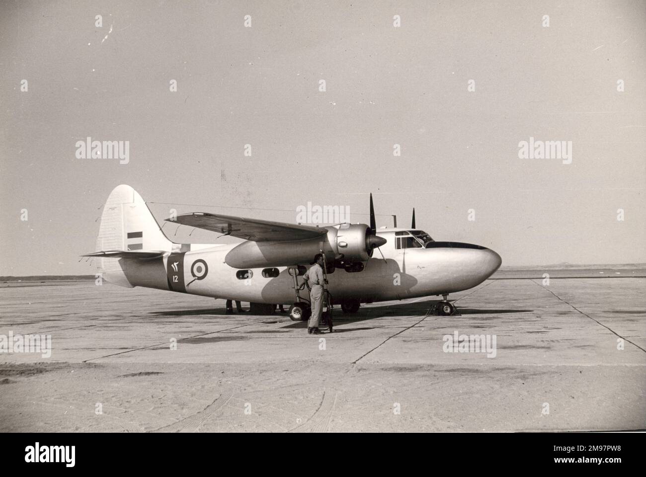 Percival P66 Pembroke C55 of the Sudanese Air Force. Stock Photo