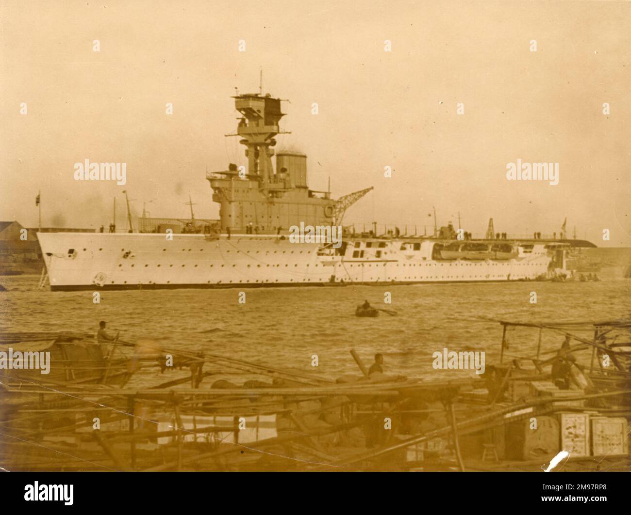 HMS Hermes (95). Stock Photo
