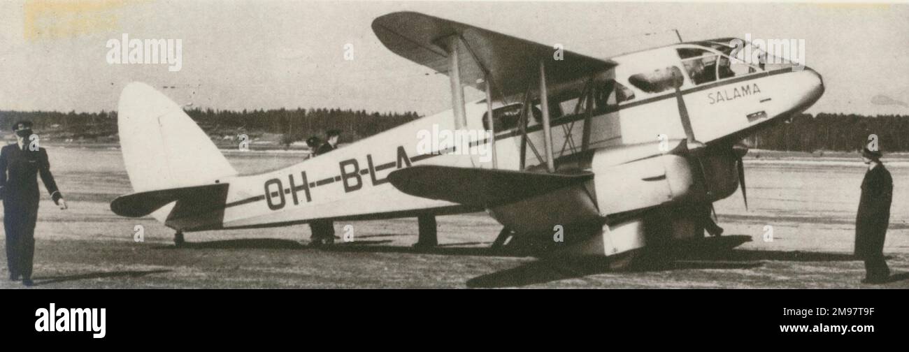 de Havilland DH89A Rapide, OH-BLA, Salama. Stock Photo