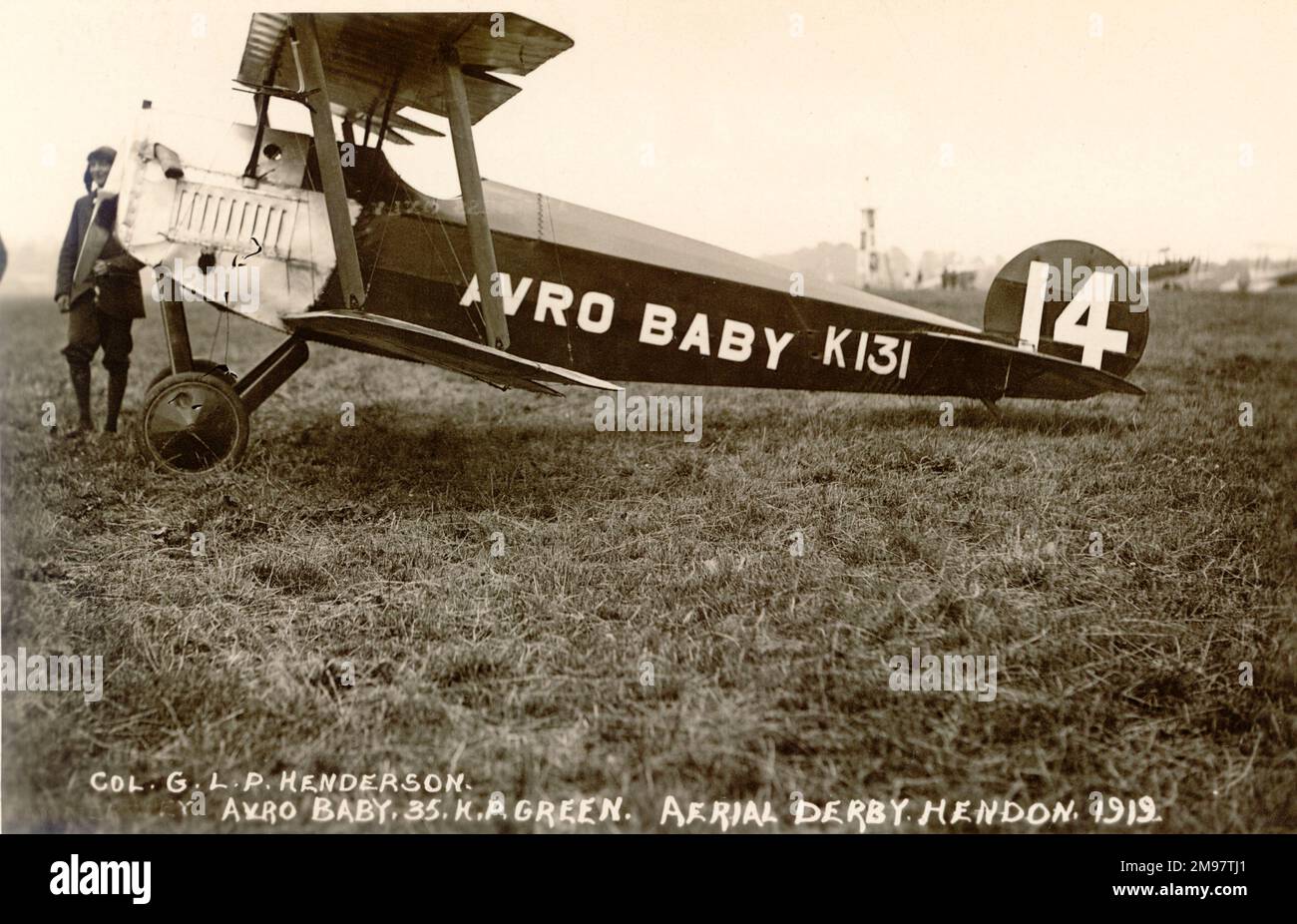 The second Avro 534 Baby, K-131. Stock Photo