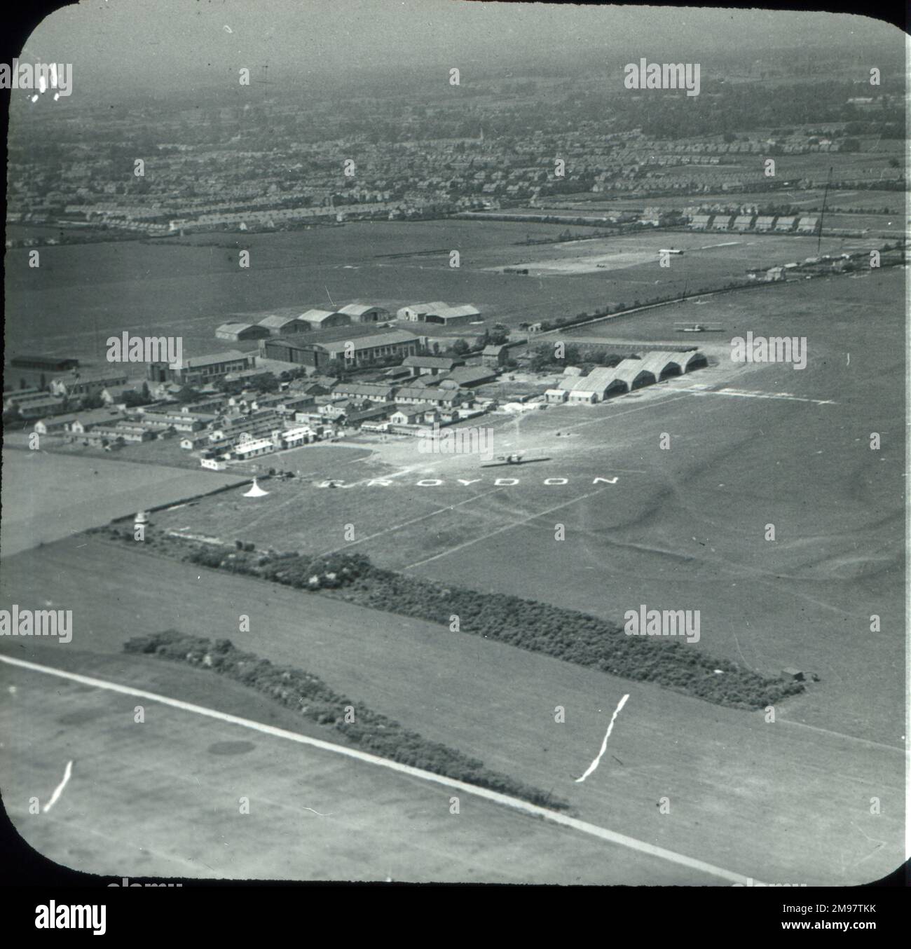 Aerial view of Croydon Airport Stock Photo Alamy
