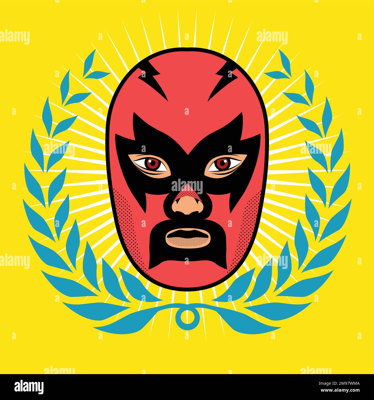 Mexican wrestling poster Stock Vector Images Alamy