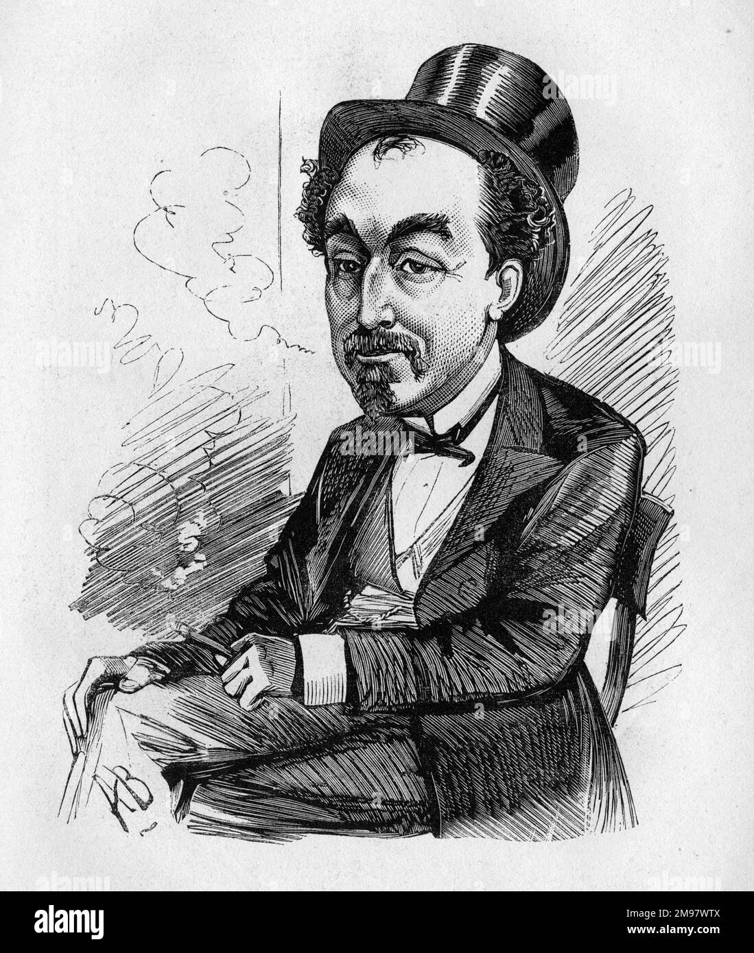 Cartoon of Frederick Burgess, manager of the Moore and Burgess