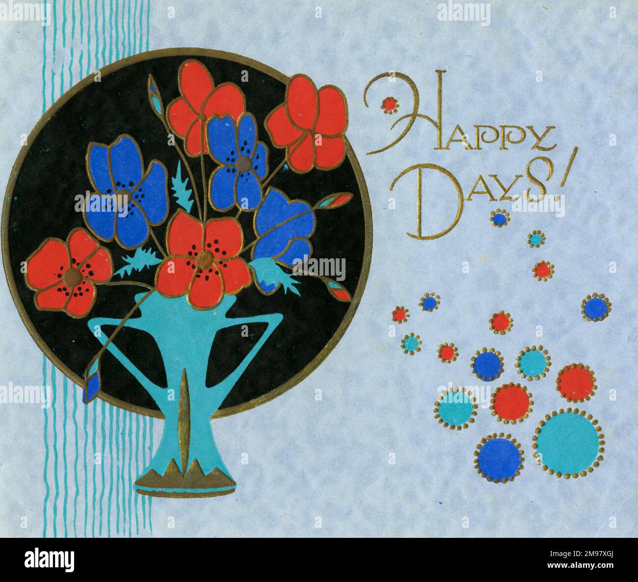 Greetings Card - Happy Days ! Stock Photo