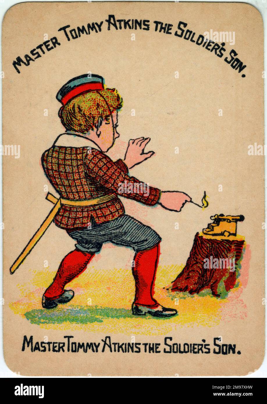 Happy Families Playing Cards - Master Tommy Atkins the Soldier's Son. Stock Photo