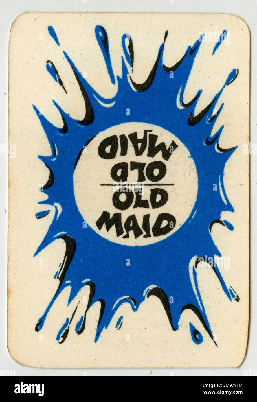 Old Maid reissue - card back design. Stock Photo