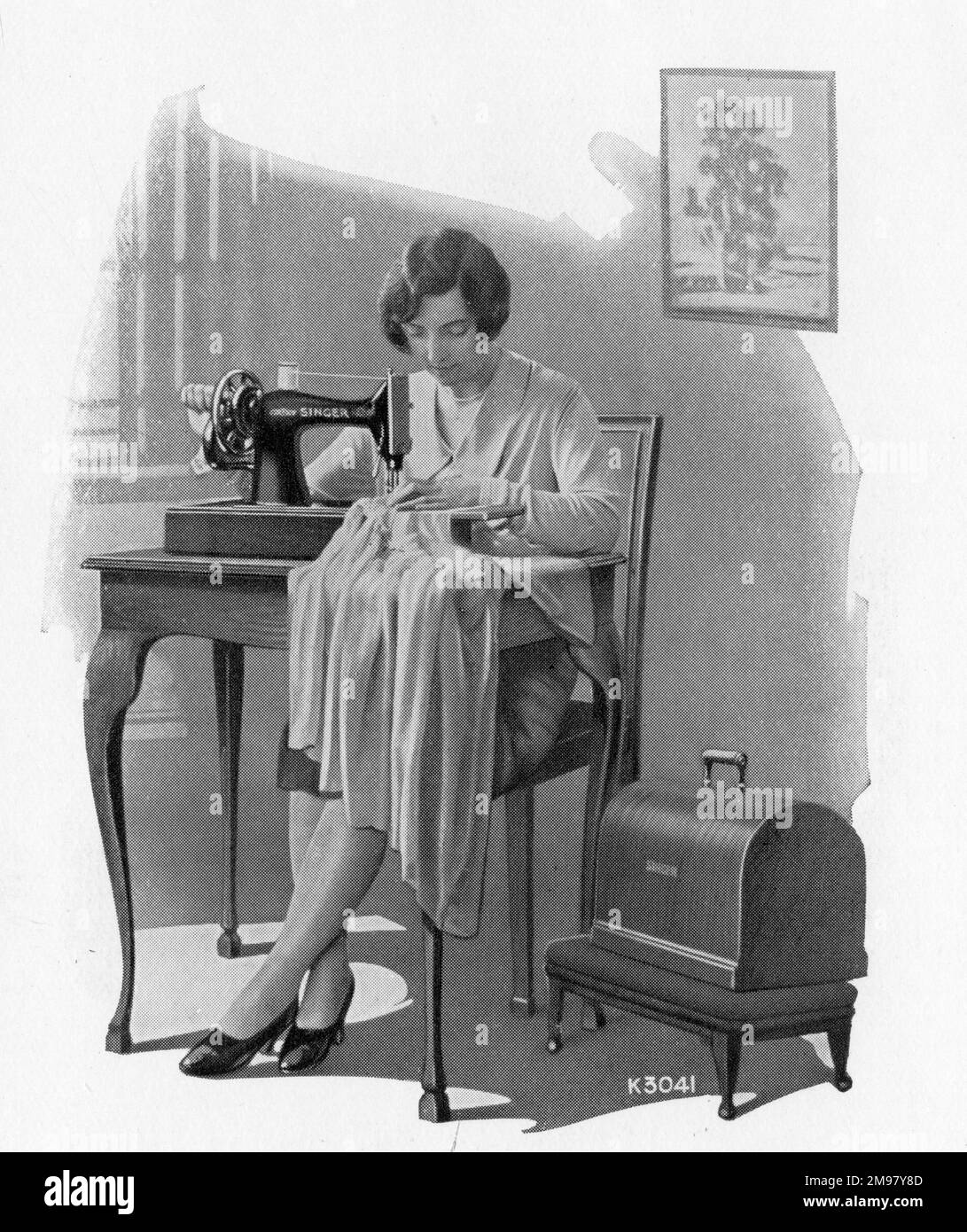 Singer Sewing Machine hand machine model 99K. Date 1932 Stock Photo