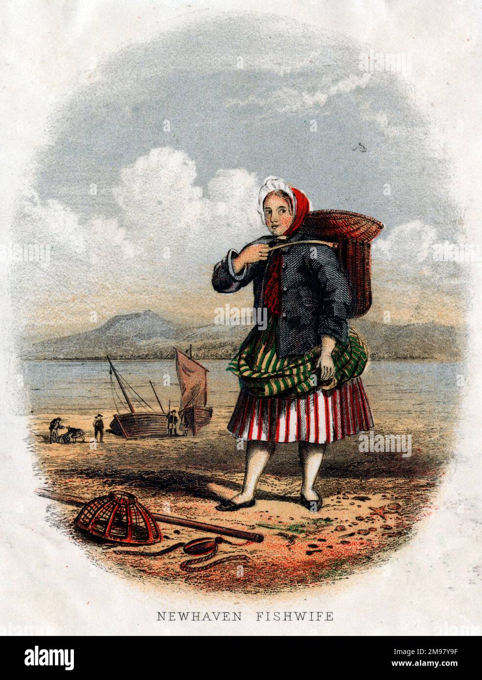 Scottish Types Newhaven Fishwife Stock Photo Alamy