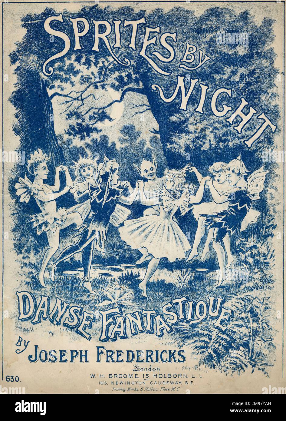 Music cover, Sprites by Night, Danse Fantastique by Joseph Fredericks. Stock Photo