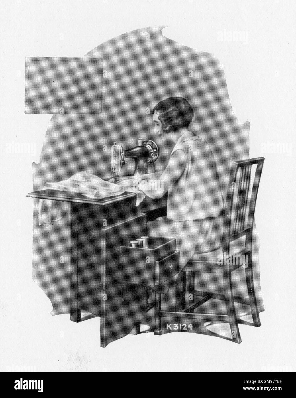 Singer Sewing Machine enclosed Stock Photo Alamy