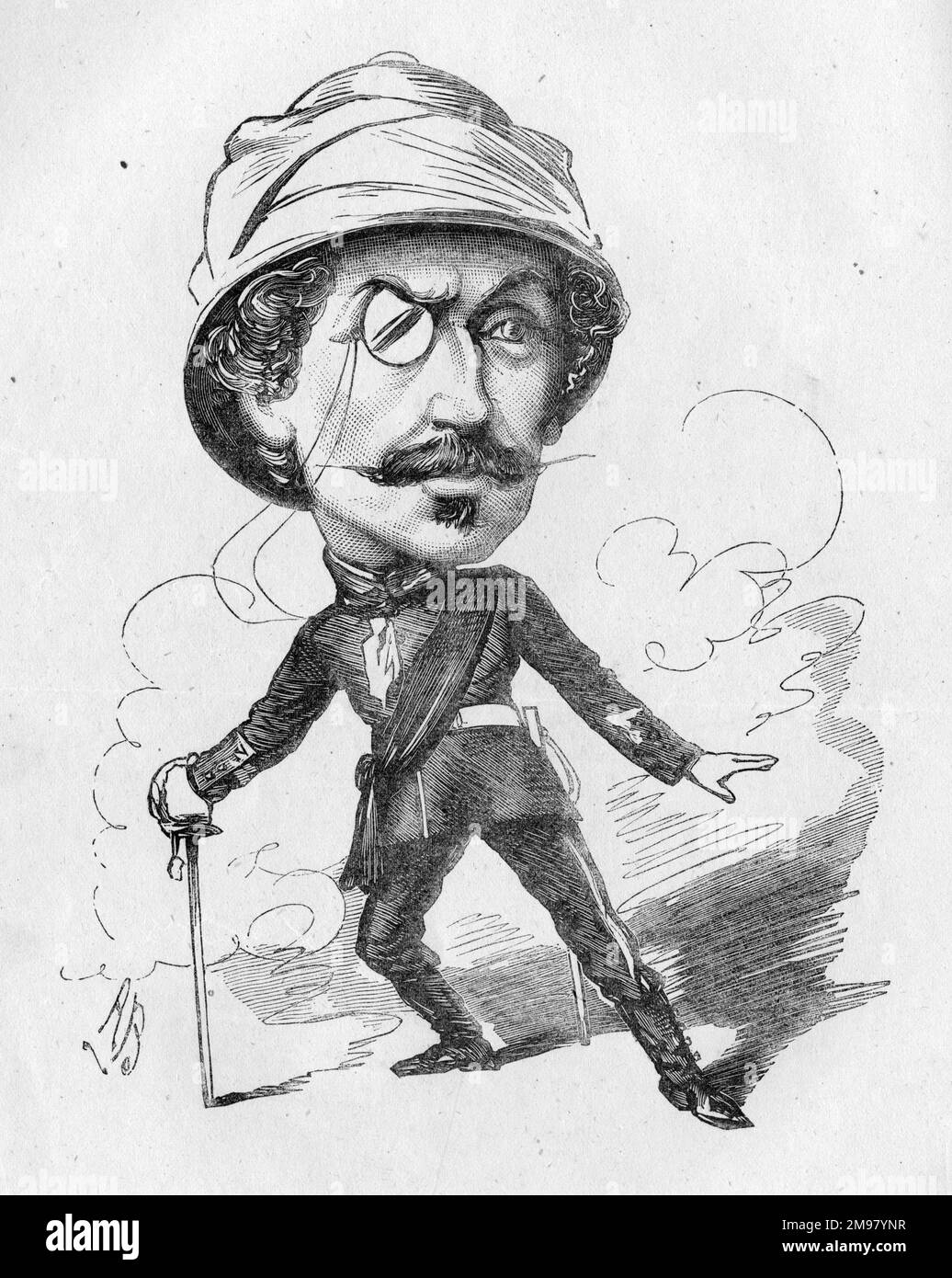 Cartoon of Algernon Syms (?1915), actor Stock Photo Alamy