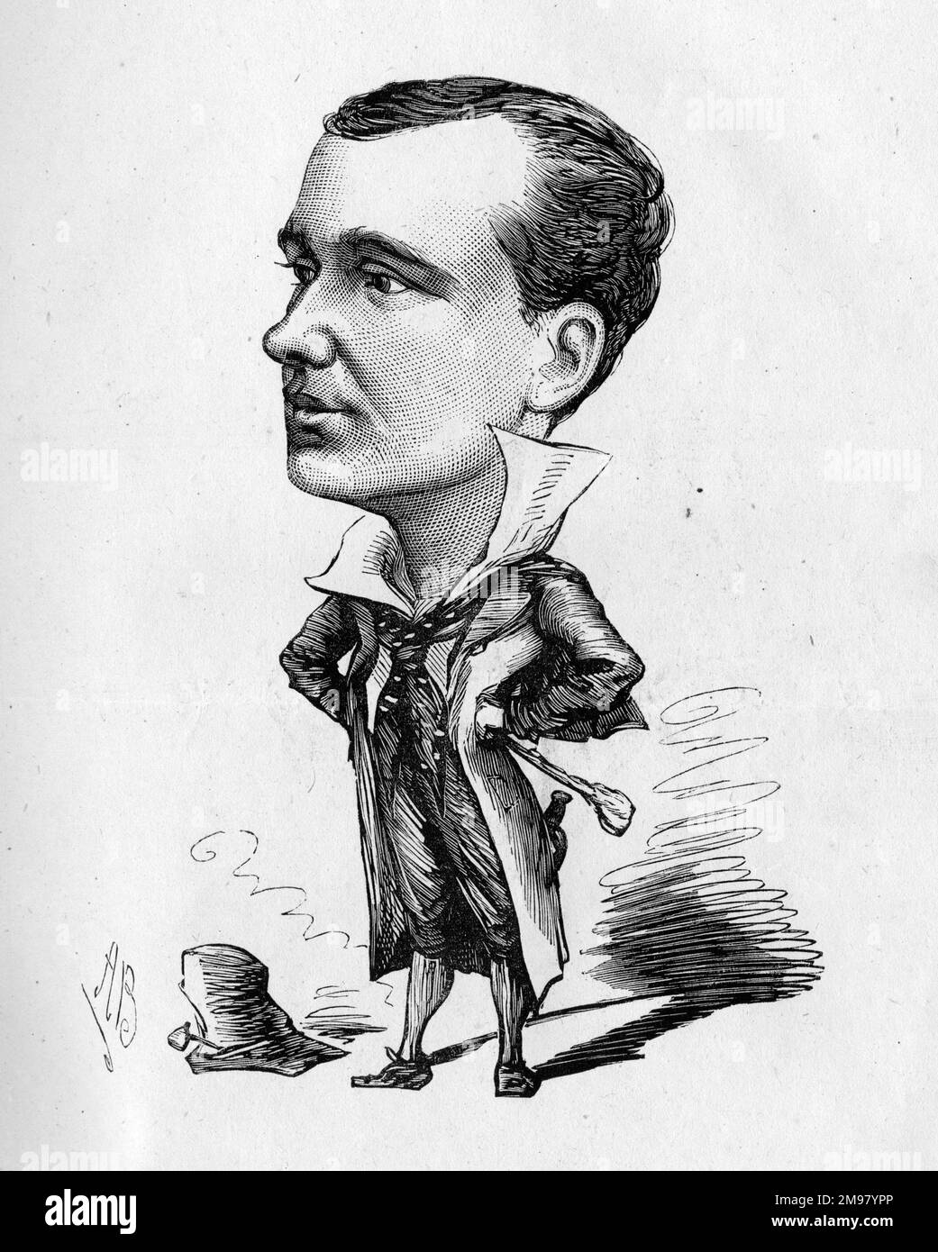 Cartoon of H Monkhouse, actor and comedian Stock Photo Alamy
