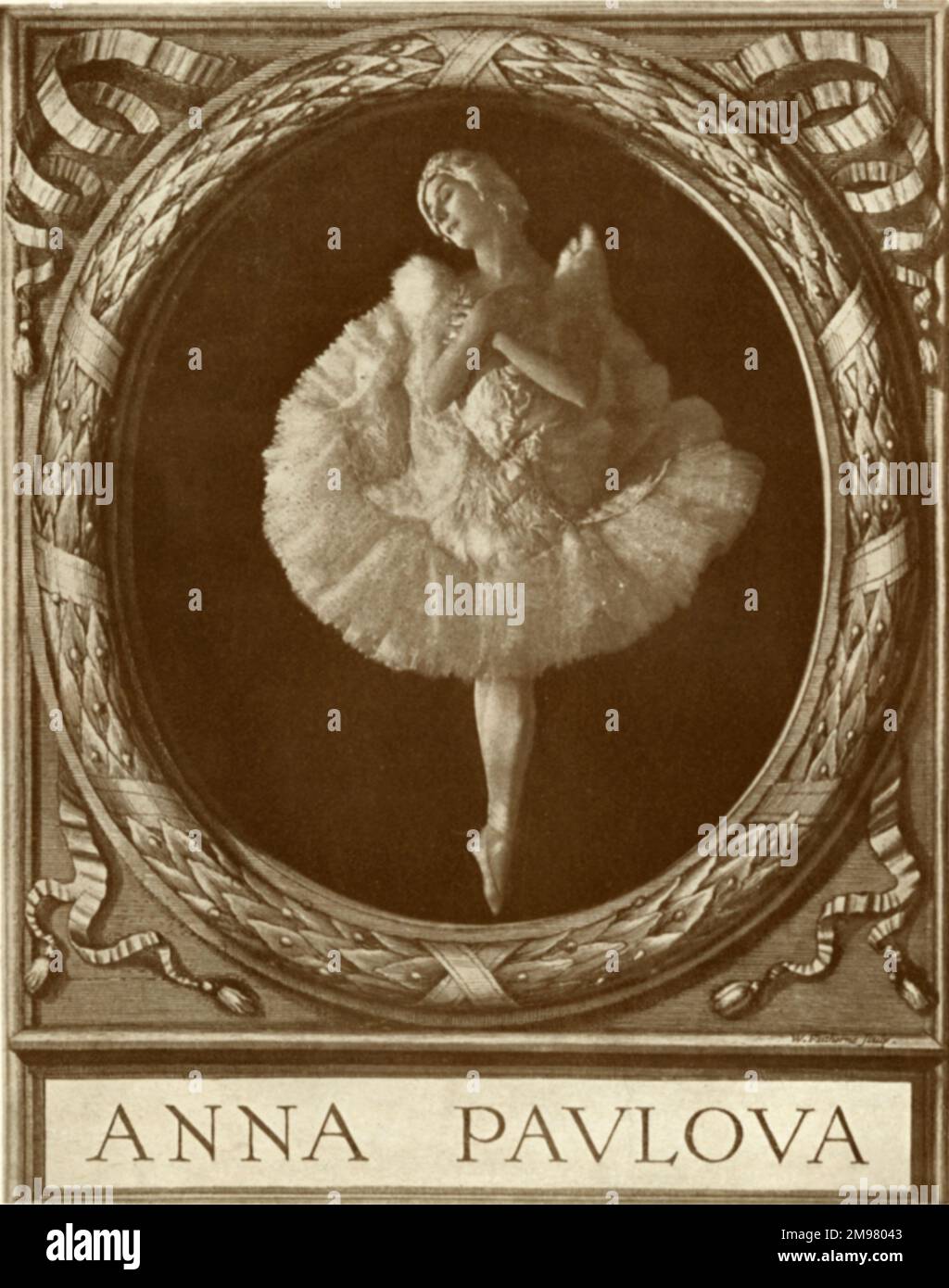 Anna Pavlova, Russian ballerina, in Swan Lake. Stock Photo
