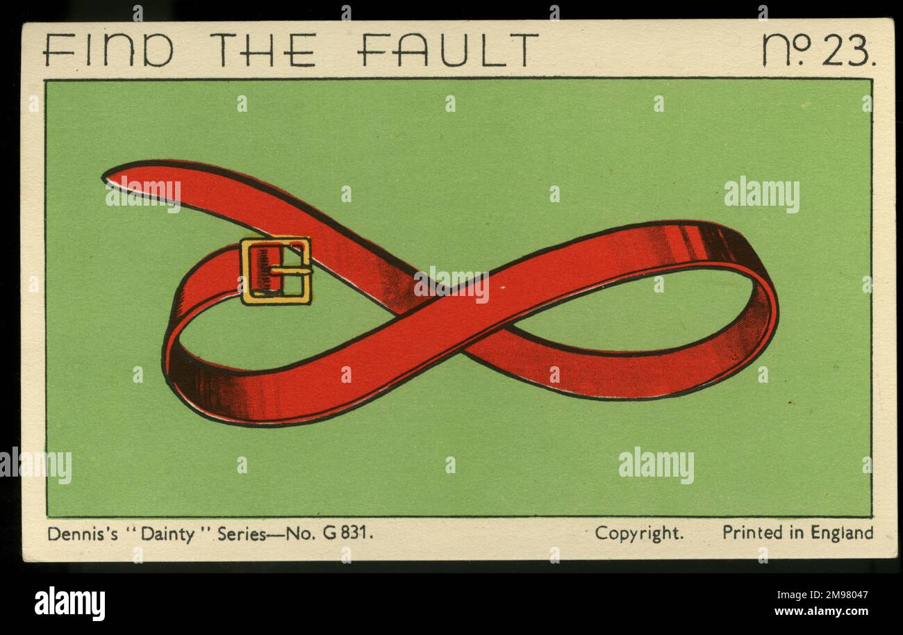 Find the Fault card No. 23 -- red belt. Stock Photo