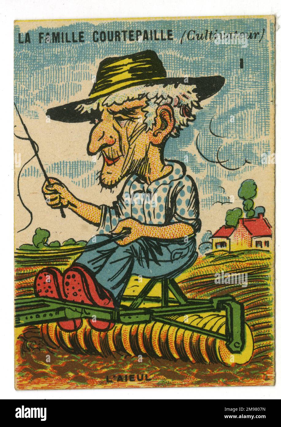 French Happy Families La Famille Courtepaille, Grandfather, Farmer