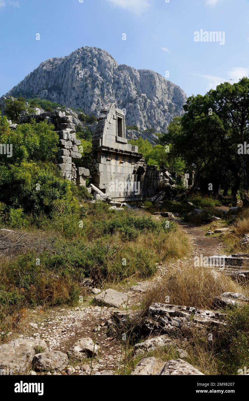 Turkey, North West of Antalya, Termessos: Bath (2nd century BC ) Stock Photo