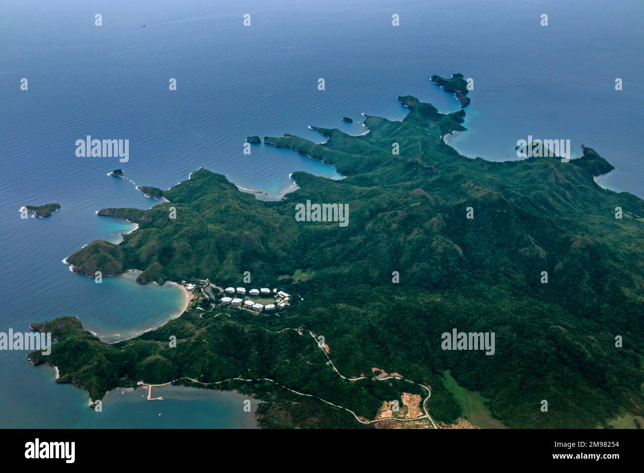 Aerial view of Nasugbu and Hamilo Coast, Batangas, Calabarzon, Philippines Stock Photo